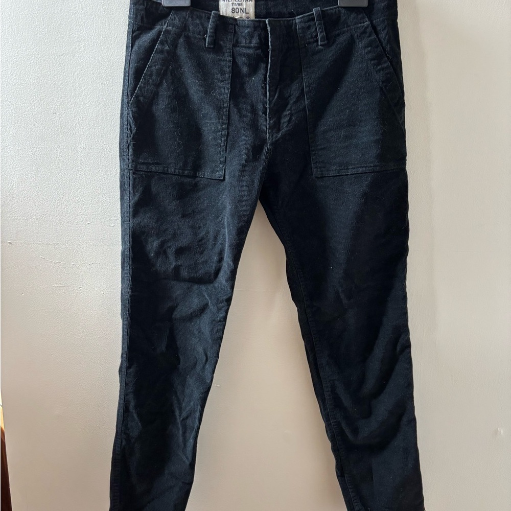 Nili Lotan 111/88 Black Corduroy Pants